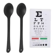 Pocket Eye Chart With 2pcs Occluder Double Sided Vision Eye Test Exams Chart EUJ