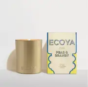 ECOYA Holiday Collection Pear & Brandy Goldie Candle 460g - ( FLORAL MUSK)