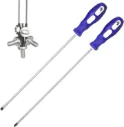 Slotted and Phillips Screwdriver PH2 12" Long Cross-Head & Flat Blade