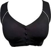 [BIMEI] Front-Closure Mastectomy Bra Pockets Post-Surgery Sleep Bra for Silicone Breastforms Women's Comfort