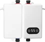Electric Water Heater, Mini Stainless Steel Tankless Hot Water Heater, 3400W, 24 Hours Heating,for Kitchen, Bathroom, Public Toilet, Inlet and Outlet Diameter: G1/2