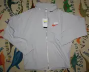 Nike Jacket Mens Sz S Sportswear Lined Woven Light Iron Ore Hoodie DM5285-012