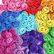 [Bucherry] 200 Pcs Happy Smile Face Button Pin Retro Pinback Badge Classic Smile Face Pin for Backpacks Accessory Women's Novelty Buttons and Pins, 1.25 Inch Diameter, Tinplate, no gemstone