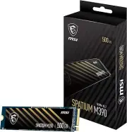 MSI SPATIUM M390 NVMe M.2 500GB Internal SSD, 3D NAND, Read upto 3300MBs, Writ