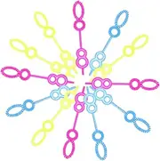 Milisten 100Pcs Bubble Maker Wands Fun Bubble Blower for Teens Ergonomic Design for for Outdoor Play Parties Random Color