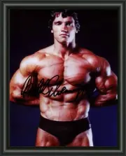 PUMPING IRON ARNOLD SCHWARZENEGGER SIGNED A4 AUTOGRAPHED PHOTO POSTER
