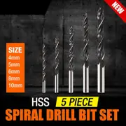 Spiral Drill Bit Set, 5 Piece Set