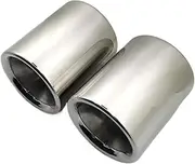 Car Tail Throat Exhaust Tip Modification Compatible For Mazda Atenza,CX-5, CX-4, CX-8, CX-30, Next-Generation Compatible For Axela 2PCS(A1 Silver 2pcs)