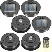6 Pack Solar Lights Replacement Top, 7cm LED Solar Panel Lantern Lid Lights Bulb Replacement Part IP44 Replacement Solar Panels for Outdoor Hanging Lanterns DIY Lights Walkway Yard Decoration