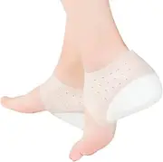 Heel Cup Insoles Half Height Increase Insoles Invisible Silicone Shoe Lift Heel Pads Men Women (White, 4.5CM)
