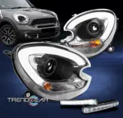 For 2011-16 Mini Cooper Countryman Xenon Projector Black Headlight Lamp +LED DRL (for: Mini)