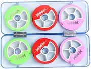 Parliky 1 Pack Lightweight Silicone Fishing Line Bobbin Spools Axis Fishing Line Reels Tackle Accessories with Hard Storage Box for Organized Gear and Easy Carrying Color