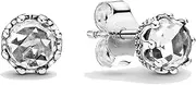 Ear Studs 925 Silver Rose Golden Open Heart Ear Cuff Frosted Droplets Timeless Earrings For Women Jewelry Gift Ear Stud