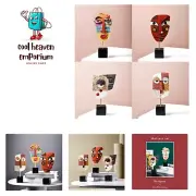 4 PCS - Handcrafted Statues Resin Abstract Sculpture for Home Decor Modern,Af...