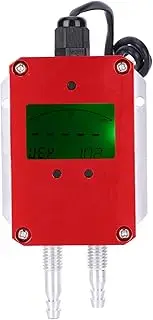 Digital Manometer, Gas Manometer, LCD Intelligent Digital Air Transmitter Air Pressure Sensor DC 24V 4-20ma for Ward Ventilation(0-300Pa)