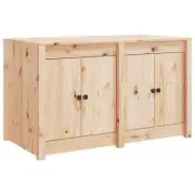 Outdoor Kitchen Cabinet Storage Shelf Cupboard 106x55x64cm Solid Wood Pine