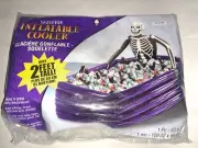 Vintage Skeleton Cooler COFFIN COOLER Inflatable 43x26 Halloween NEW Drinks