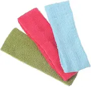 [GANAZONO] 3pcs Moisture Wicking Slip Sports Headbands for Men Women Comfortable Workout Hairbands Fluorescent for Exercise Yoga