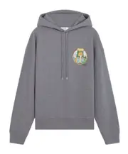 Maison Kitsuné Rambling Fox Printed Drawstring Hoodie S,XL,L,M Medium gray mixed color