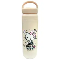 在飛比找Yahoo奇摩購物中心優惠-小禮堂 Hello Kitty 手提保溫瓶附杯套 450ml