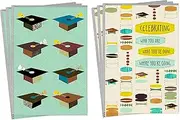 Hallmark Graduation Cards Assortment, Graduation Caps (6 Cards with Envelopes)