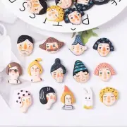 20 Assorted Flatback Resin Graffiti Characters Cabochon Charm 20mm Scrapbooking