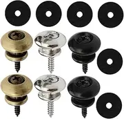 WESIEVYA Guitar Strap Locks 6pcs Guitar Strap Buttons Pegs Locking System for Electric Bass