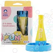 Uncle Bubble Fun Confetti Bubbler - A Bubble Celebration! Blow Throusands of Mini Bubbles in One Breath, Then You can Touch The Bubbles