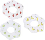 WOFASHPURET 3Pcs Cotton Feeding Bibs Soft Saliva Towels with Patterns for Newborns for Eating Comfortable and Skin Friendly Design