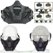 Tactical Half Face Guard Mask Protector For Helmet ( Two Ways To Wear Band/Rail)