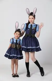 在飛比找Yahoo!奇摩拍賣優惠-兒童動漫瘋狂動物城judy兔子朱迪裙子cosplay萬節CO