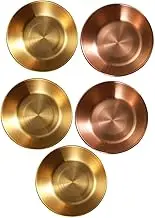 Ciieeo 5pcs Stainless Steel Sauce Dishes Appetizer Serving Plates for Dipping Sauces for Home Restaurants and Catering Events Stylish and Spice Dishes