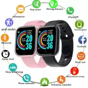 Smart Watches Fitness Bracelet Tracker Steps Calorie Health Monitor Bluetooth