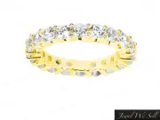 3.10Ct Diamond Accent Shared Prong Eternity Anniversary Band Ring 10k Gold G SI1