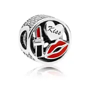 PANDORA Glamour Kiss Charm, Mixed Enamel & Clear CZ 796324ENMX
