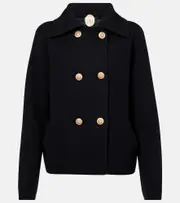 [Jardin des Orangers] Jardin des Orangers Wool and cashmere jacket AU 16 black