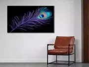 Peacock Feather Wall Art Canvas Unframed Print Art