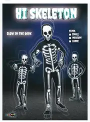 Glow In The Dark Skeleton Costume Kids Sz Medium- New ￼