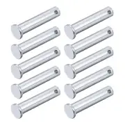 Clevis Pins (10mmx45mm) 12Pcs, Single Hole Flat Head Carbon Steel Fastener Pin
