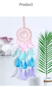 Colourful dream catcher feathers home decorations wall hanging with /no light