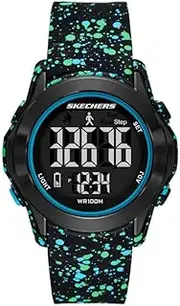 Skechers Men's Galloway Digital Black Polyurethane Watch, Black