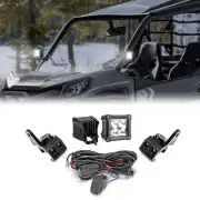 Spot Beam 3" LED Pods+Pro-Fit Cage Mount+Wire For Polaris Ranger XP 570 900 1000