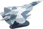 1:100 Scale SU57 Fighter Diecast Model Collection Airplane Ornament for Bookshelf