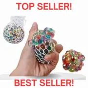 Multicolor Squeeze Mesh Ball Anti Stress Reliever Kids Adult Elastic Ball Gifts