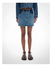 [Witchery] Contrast Denim Skirt in Light Indigo