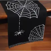 Black And White SpiderWeb Table Runner Halloween