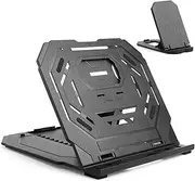 Drawing Tablet Stand, Laptop Stand, Foldable Stand for Tablet Display, 9 Levels Adjustable Angles with a Built-in Phone Holder, for 12-17 inch Drawing Tablet, Smartphones