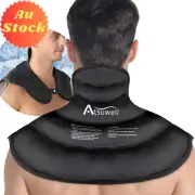 Neck Shoulder Ice Pack Wrap Reusable Gel Cold Therapy Pain Relief Black