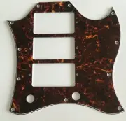 Guitar Pickguard For Gibson US SG Standard 3 Pickup Style,4 Ply Brown Tortoise