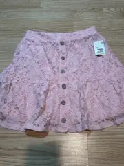 NWT Amy Byer coral lace pull on skirt medium 10-12